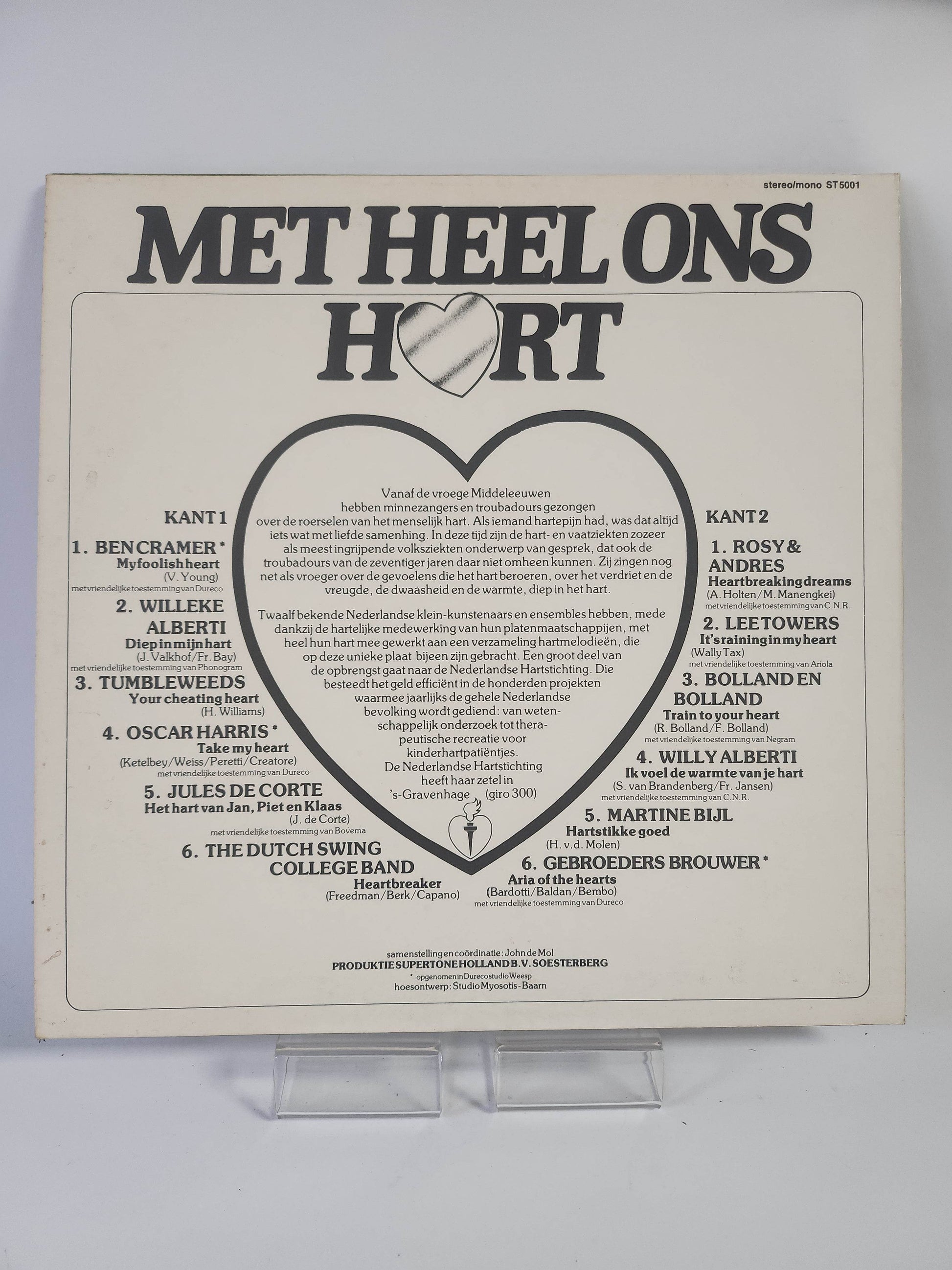 Met Heel Ons Hart LP Vinyl - Feniks Gameshop
