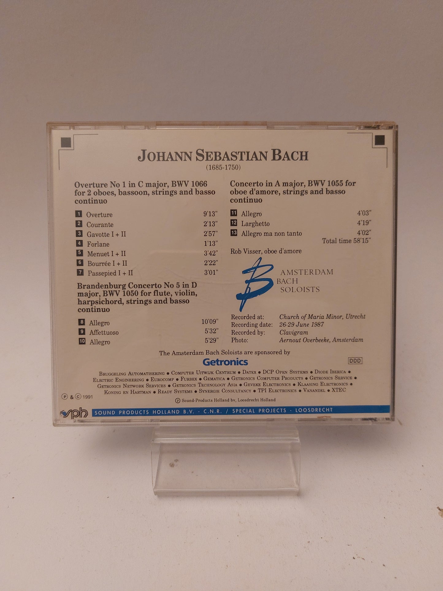 Johann Sebastian Bach: Sponsored by Gertronics CD
