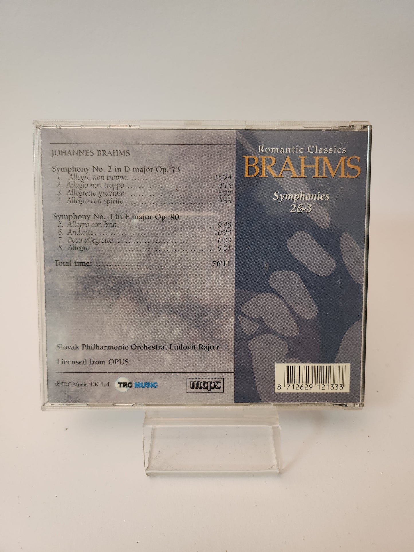 Romantic Classics Brahms Symphonies 2 & 3 CD - Cd