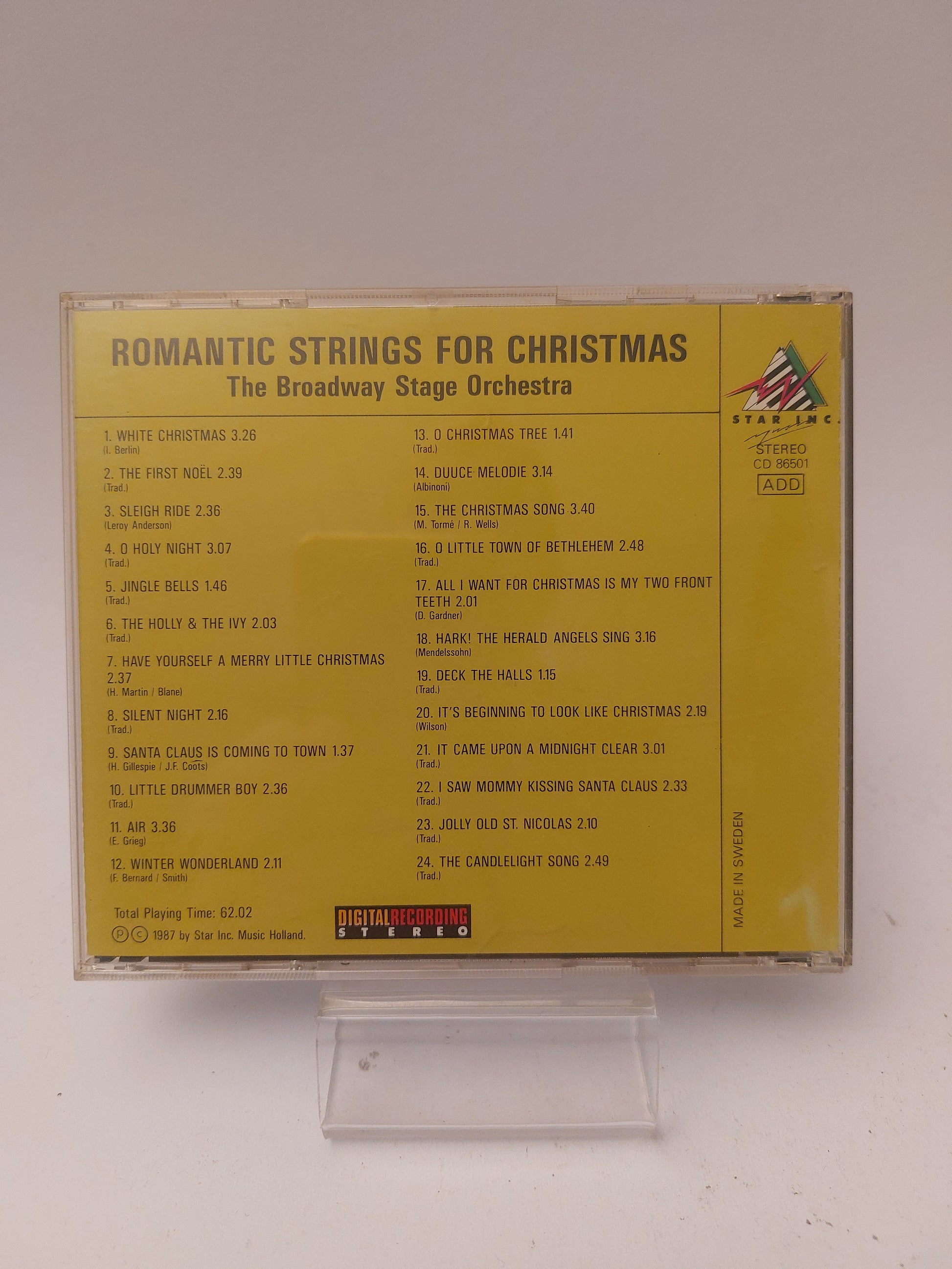 Romantic Strings for Christmas: the Broadway Stage Orchestra CD - Cd