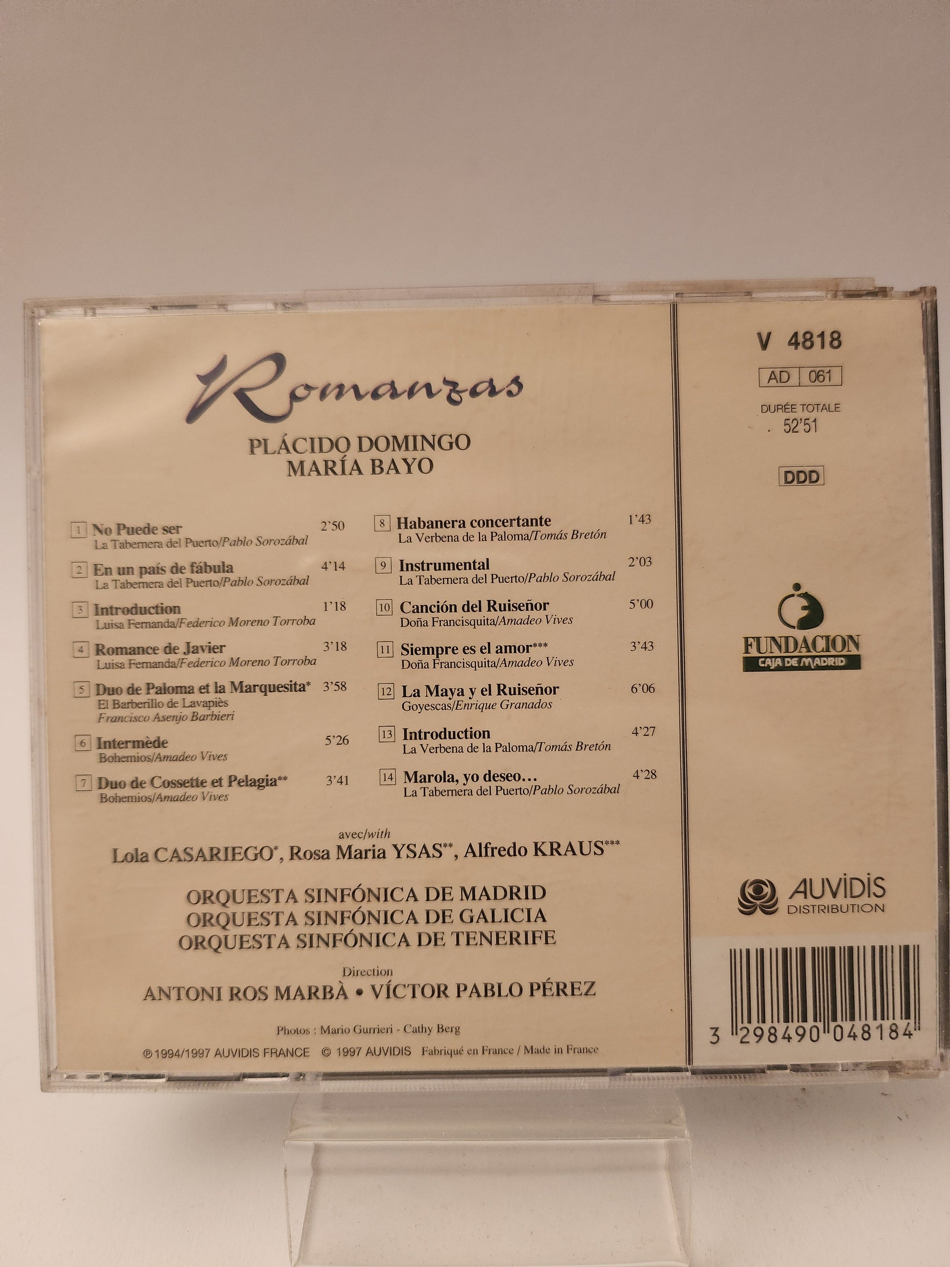 Romanzas: Placido Domingo & Maria Bayo CD - Cd