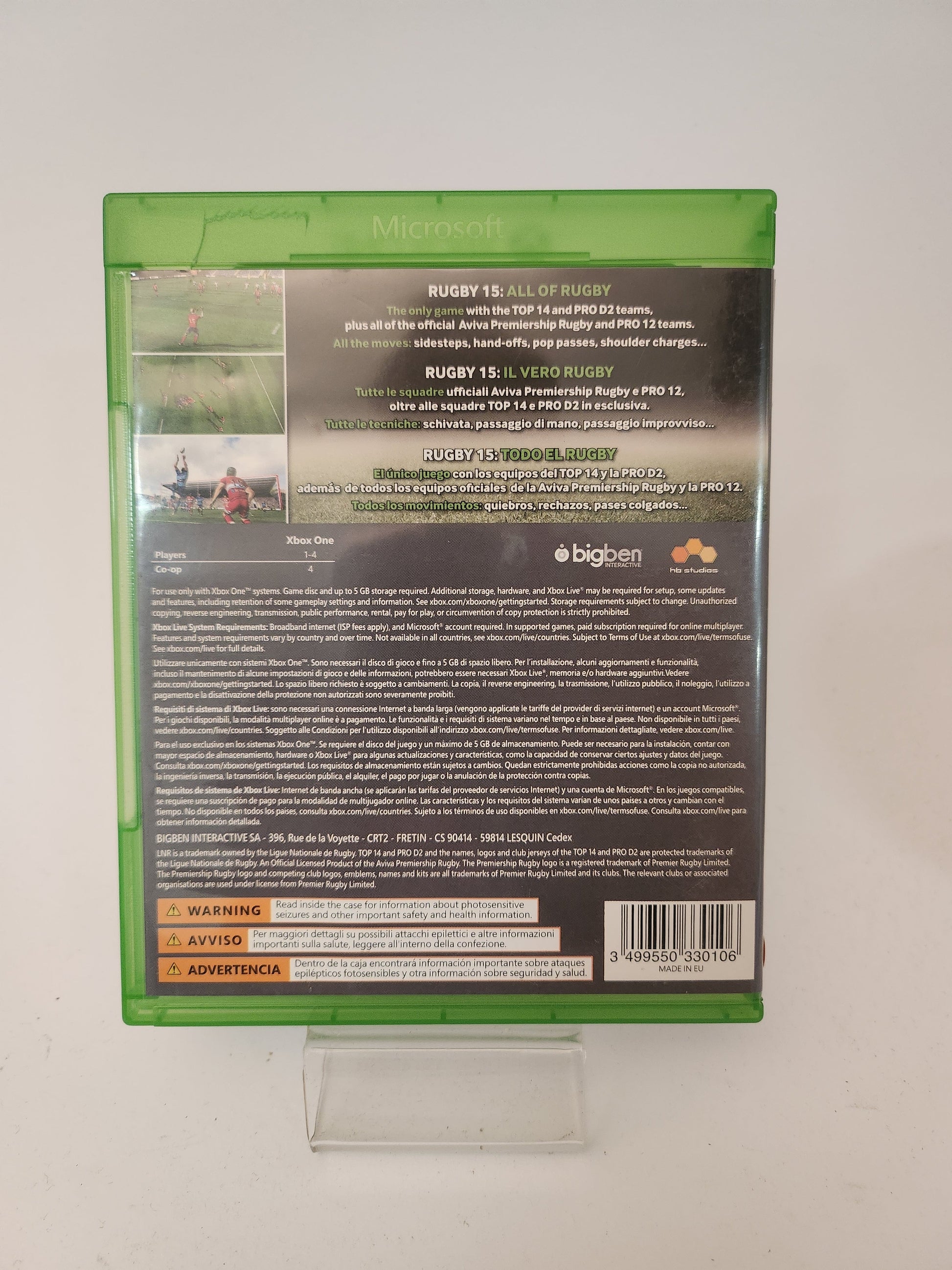 Rugby 15 (No Book) Xbox One - Xbox One Games