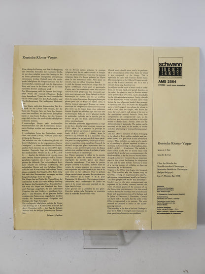 Russische Kloster-Vesper LP Vinyl - Lp Vinyl