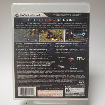 Sacred 2 Fallen Angel America Edition (No Book) Playstation 3 - Feniks Gameshop