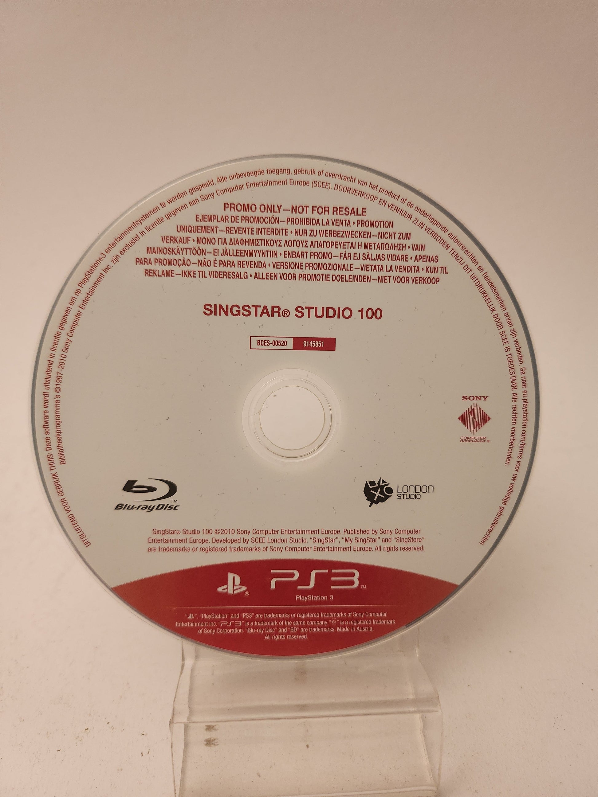 Singstar Studio 100 Promo Disc (Disc Only) PlayStation 3 - playstation 3 Games