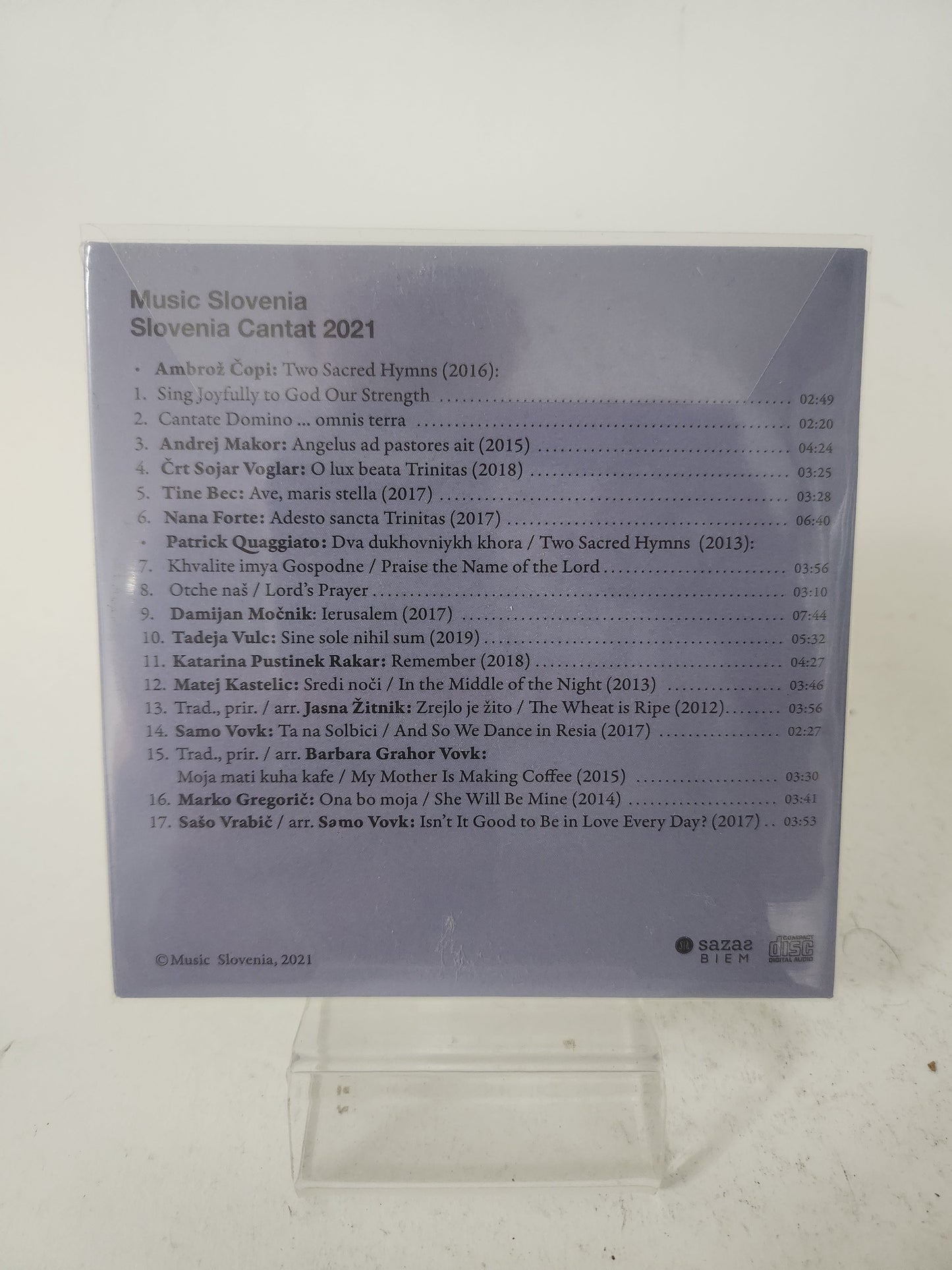 Slovenia Cantat 2021 geseald CD Single - CD Single