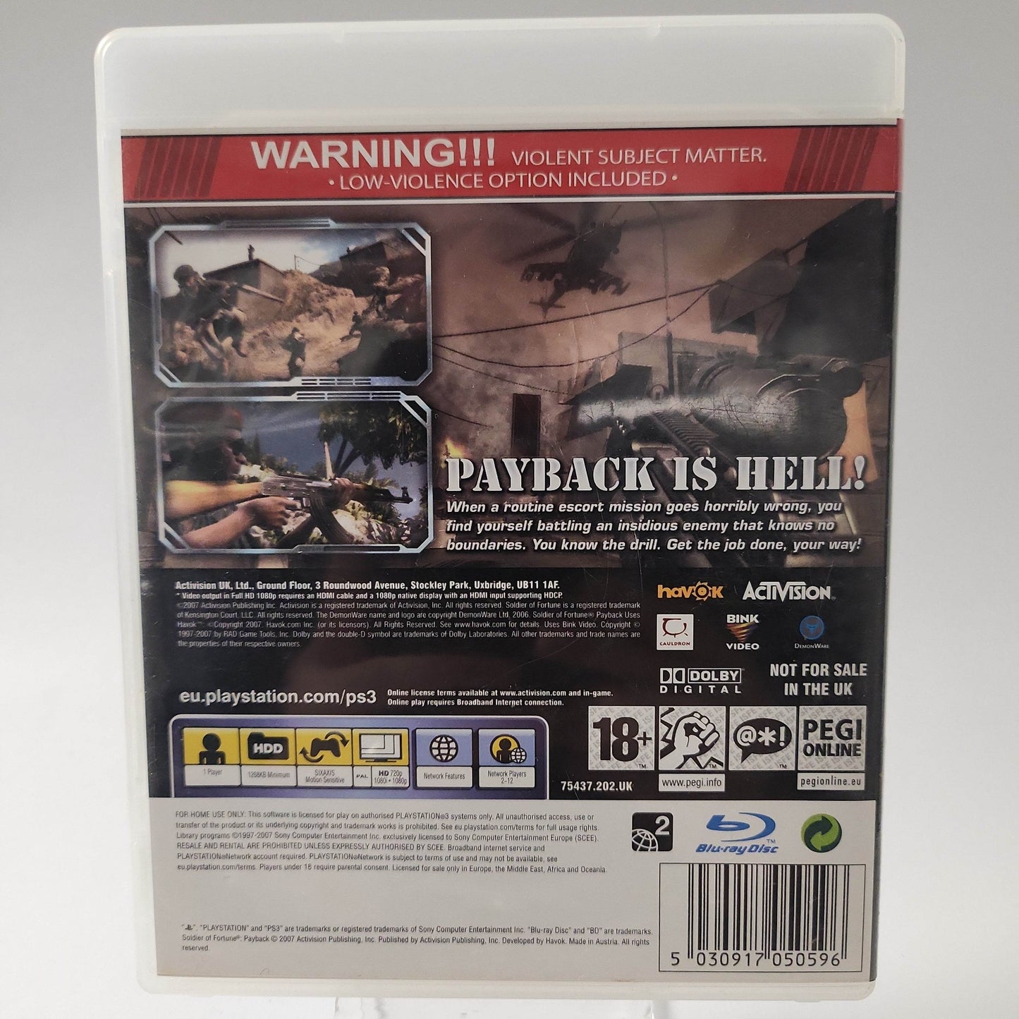 Soldier of Fortune Payback Playstation 3 - Feniks Gameshop