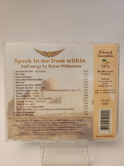Speak to me from Within CD - Cd