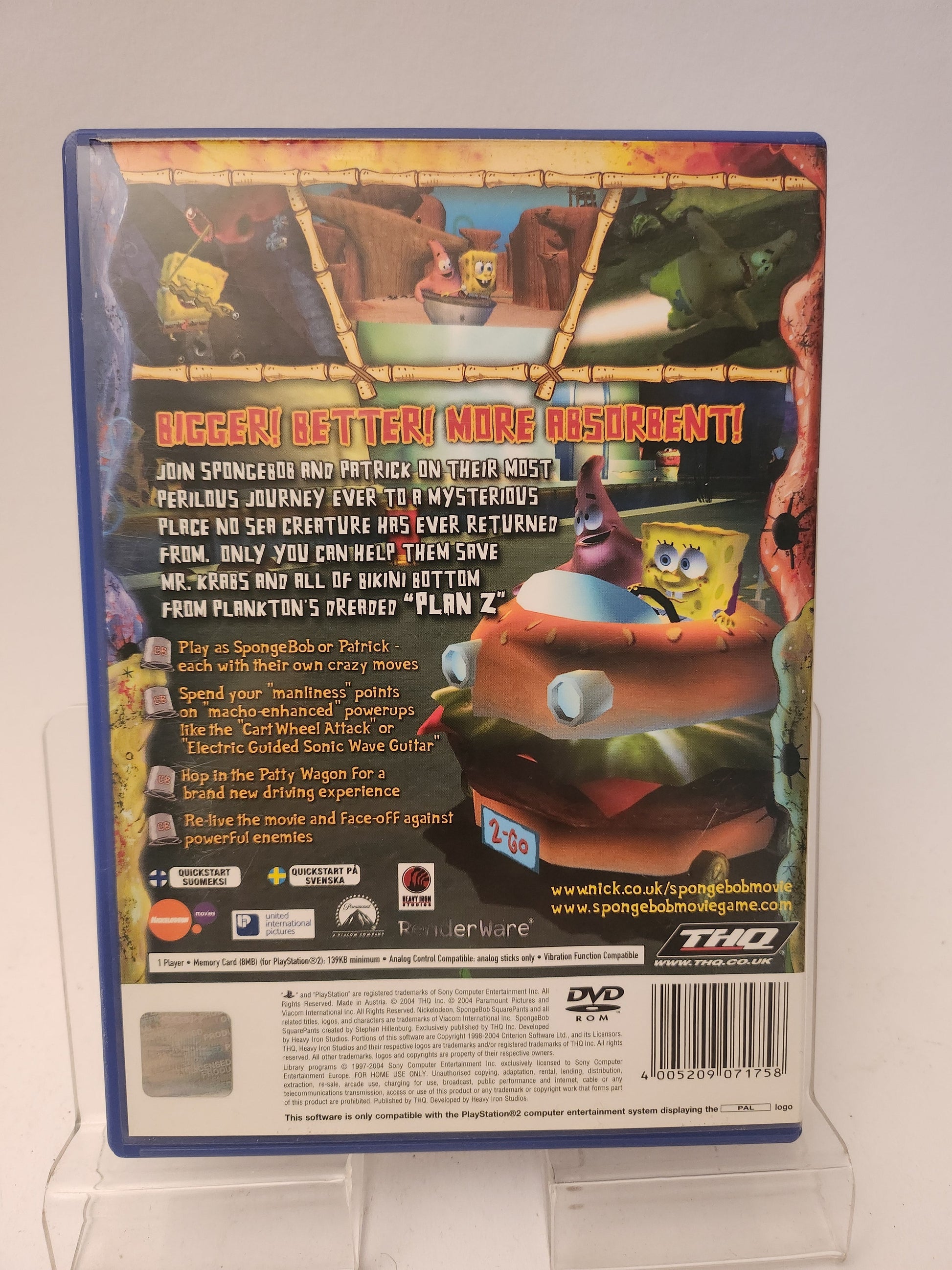 SpongeBob SquarePants the Movie Playstation 2 - Playstation 2 Games