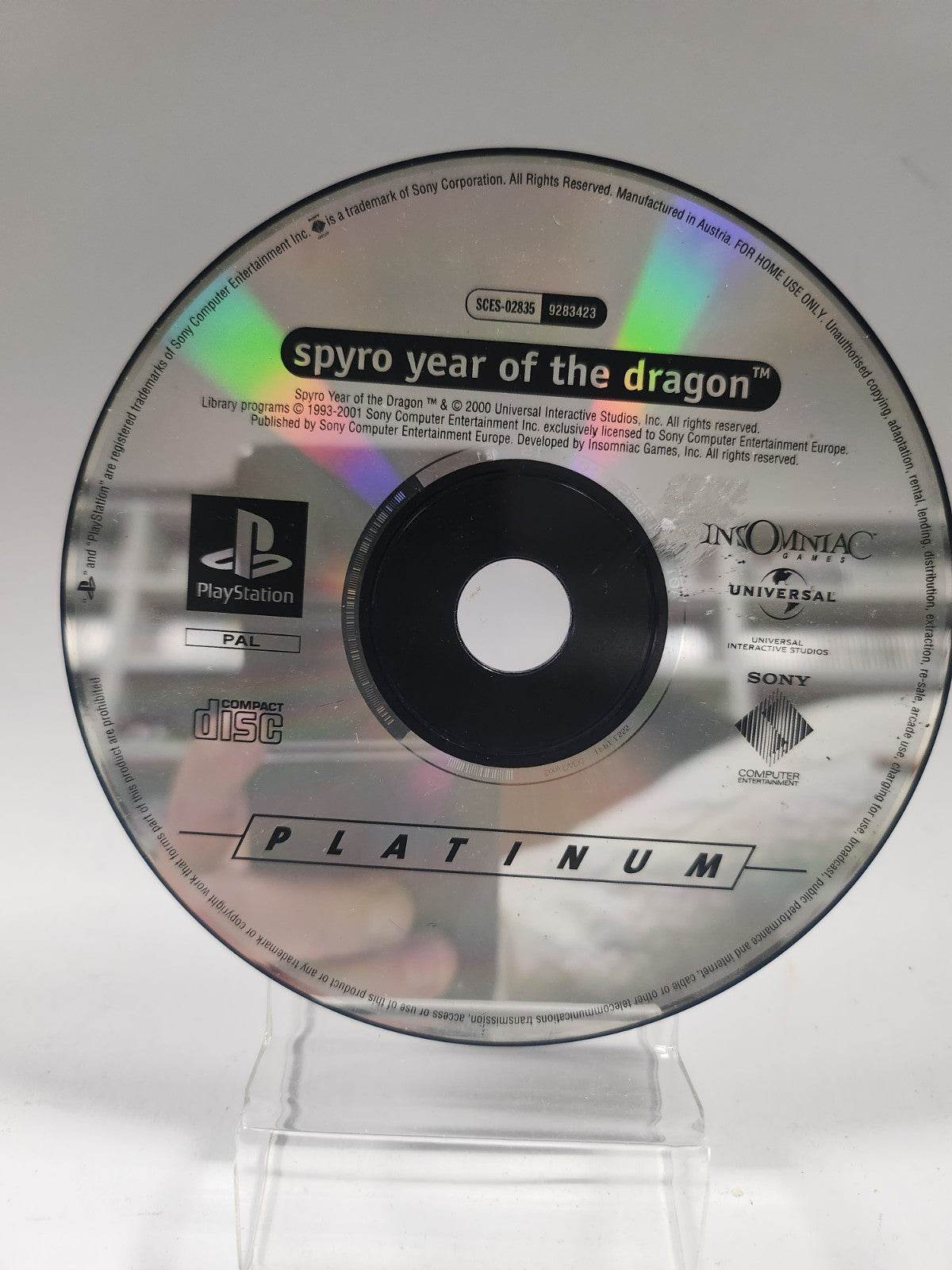 Spyro Year of the Dragon Platinum (disc only) PlayStation 1 - Feniks Gameshop
