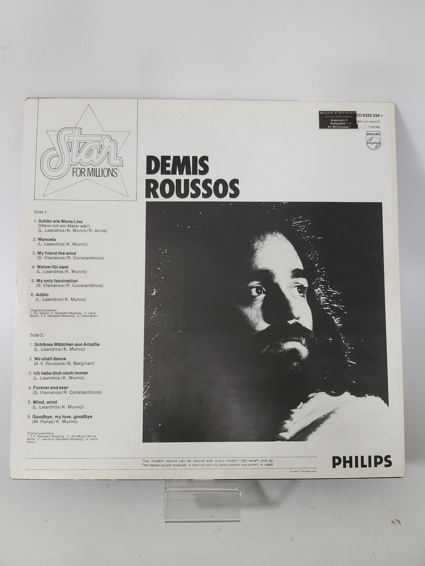 Star for Millions: Demis Roussos LP Vinyl - Lp Vinyl