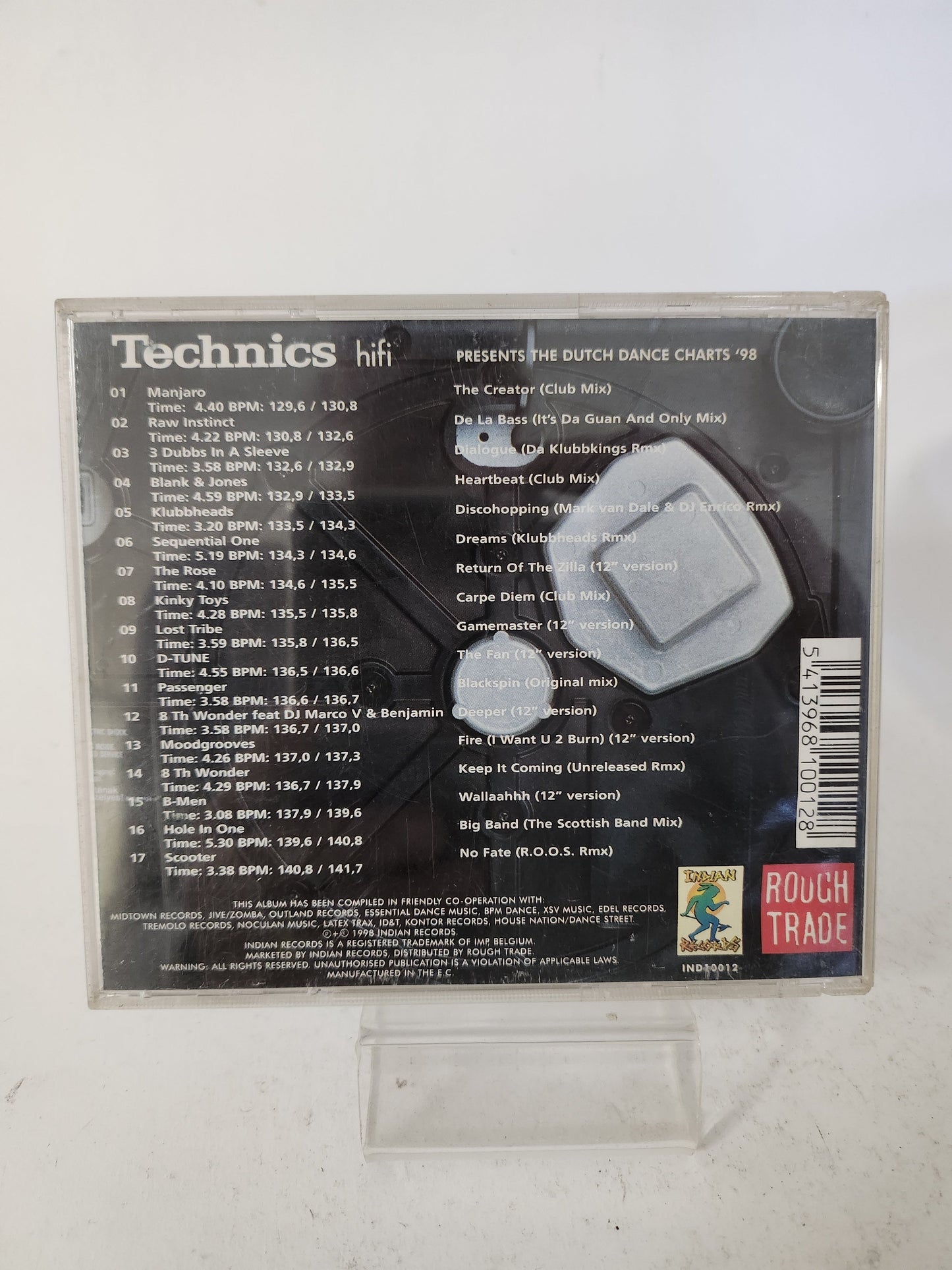 Technics Presents the Dutch Dance Charts ’98 CD - Cd