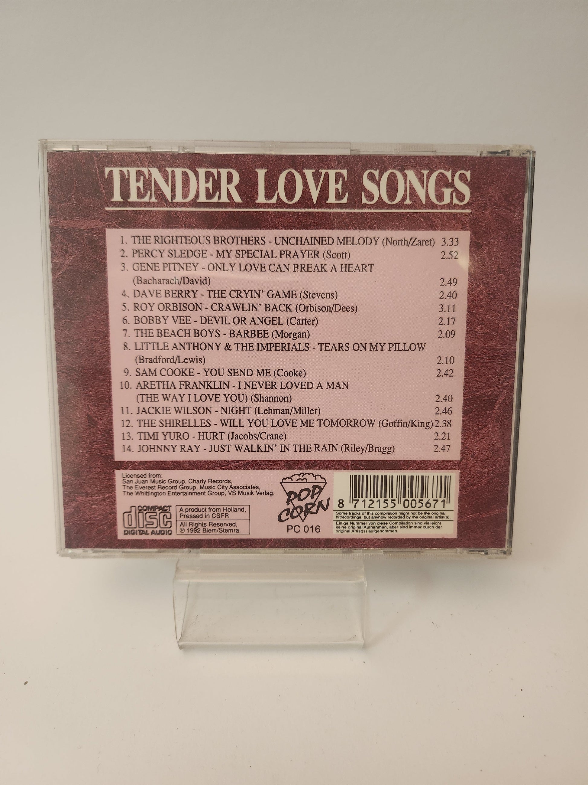 Tender Love Songs CD - Cd