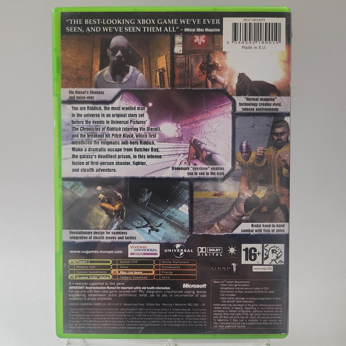 Chronicles of Riddick Escape from Butcher Bay Xbox Or - Feniks Gameshop