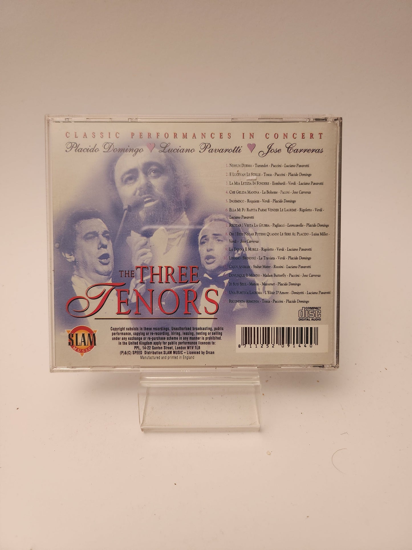 Three Tenors: Classic Performance in Concert CD - Cd