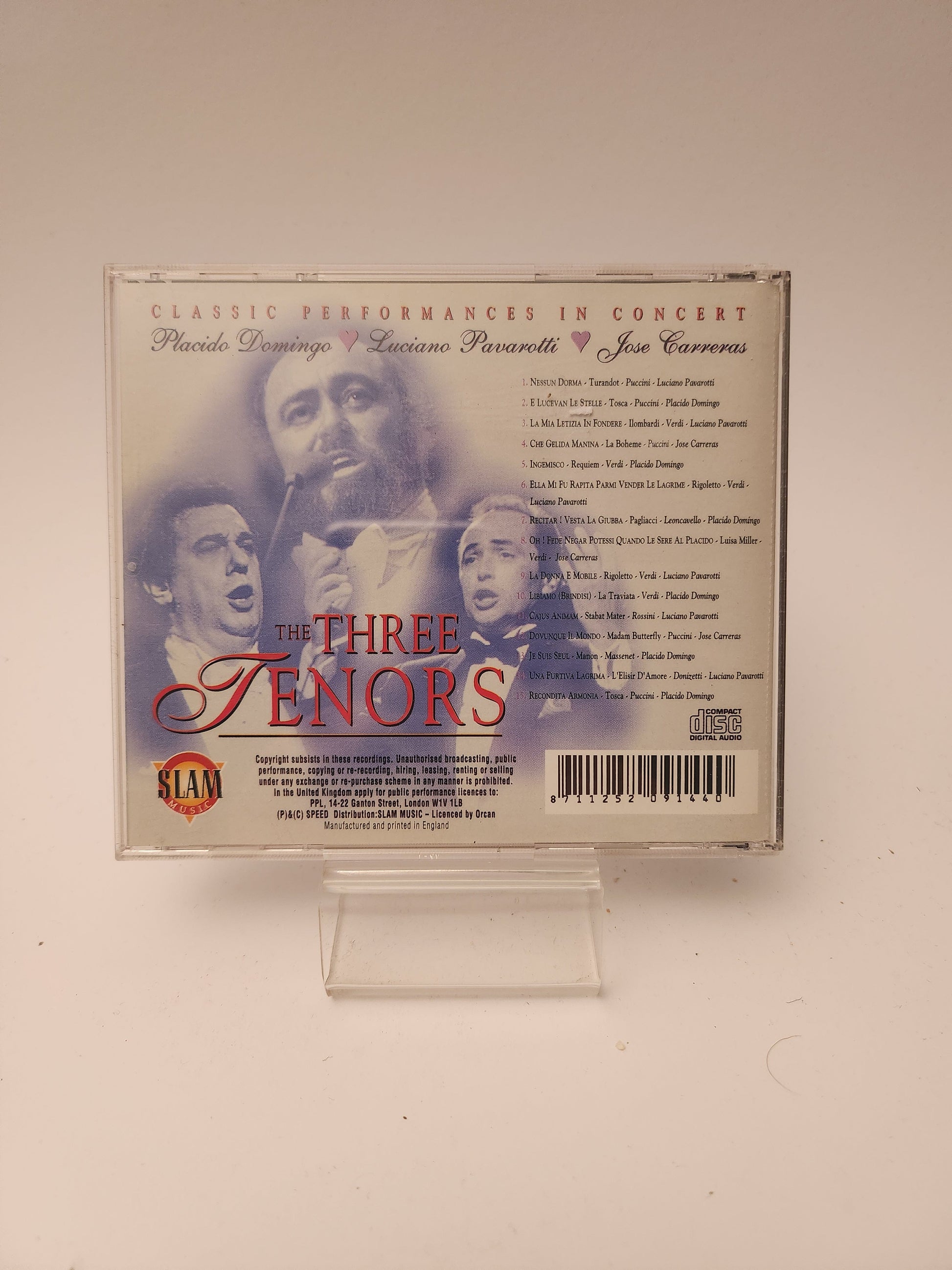 Three Tenors: Classic Performance in Concert CD - Cd