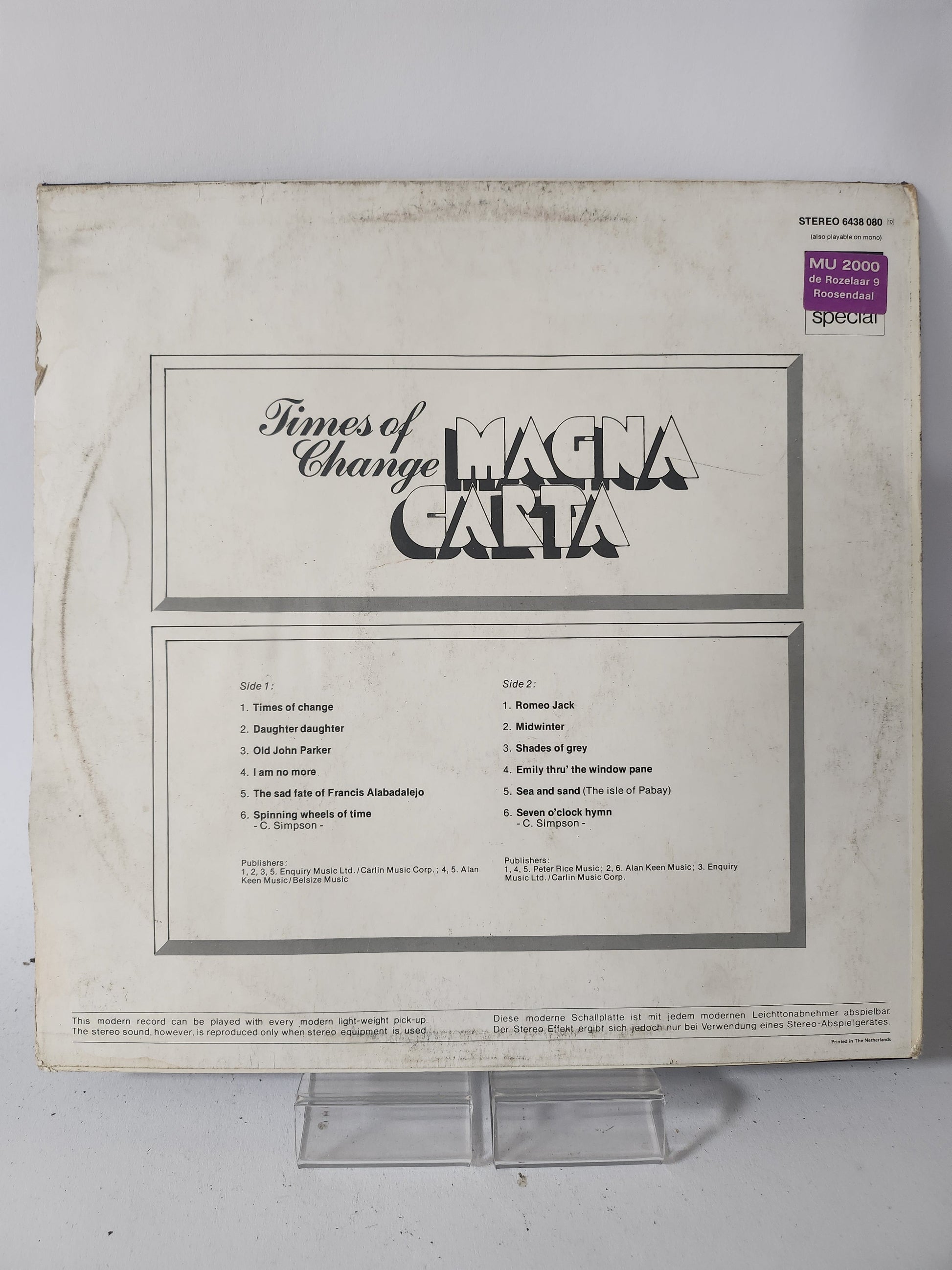 Times of Change: Magna Carta LP Vinyl - Lp Vinyl