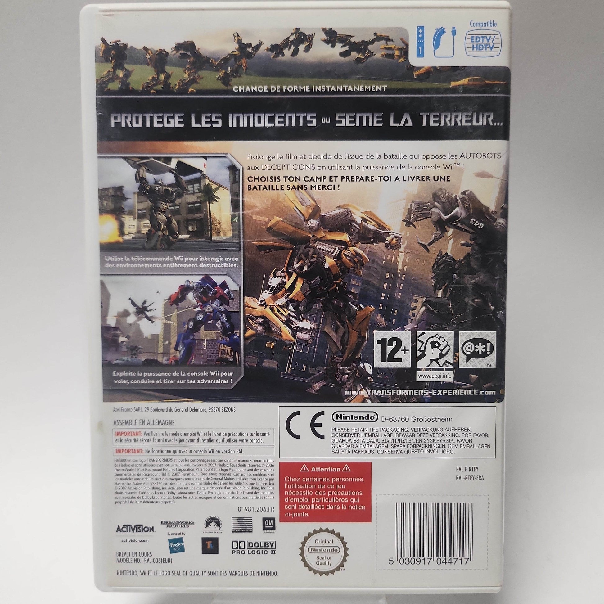 Transformers the Game (No Book) Nintendo Wii - Feniks Gameshop