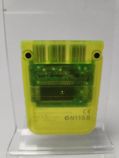 Transparant Neon Green Memorycard Playstation 1 - Feniks Gameshop