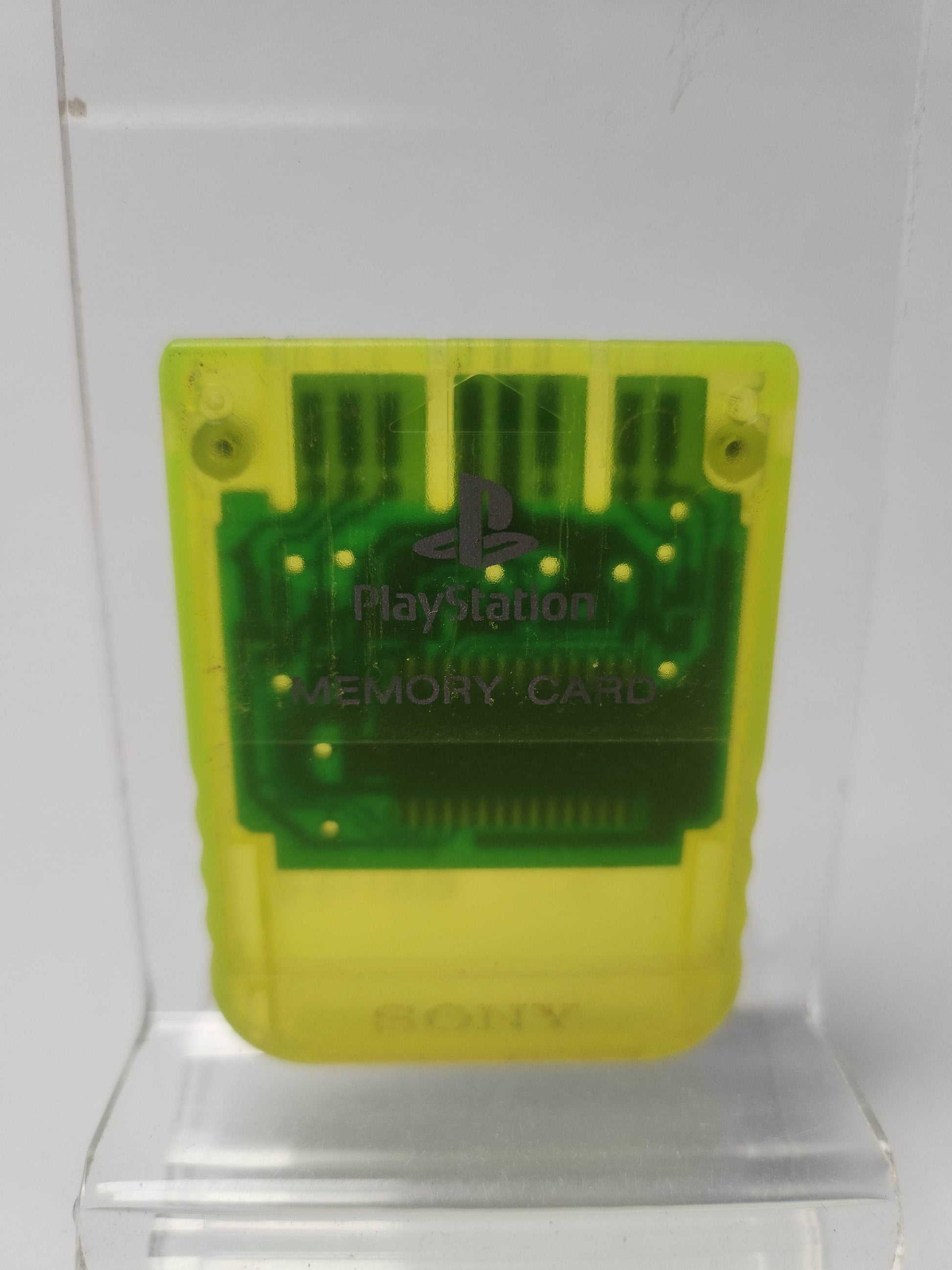 Transparant Neon Green Memorycard Playstation 1 - Feniks Gameshop