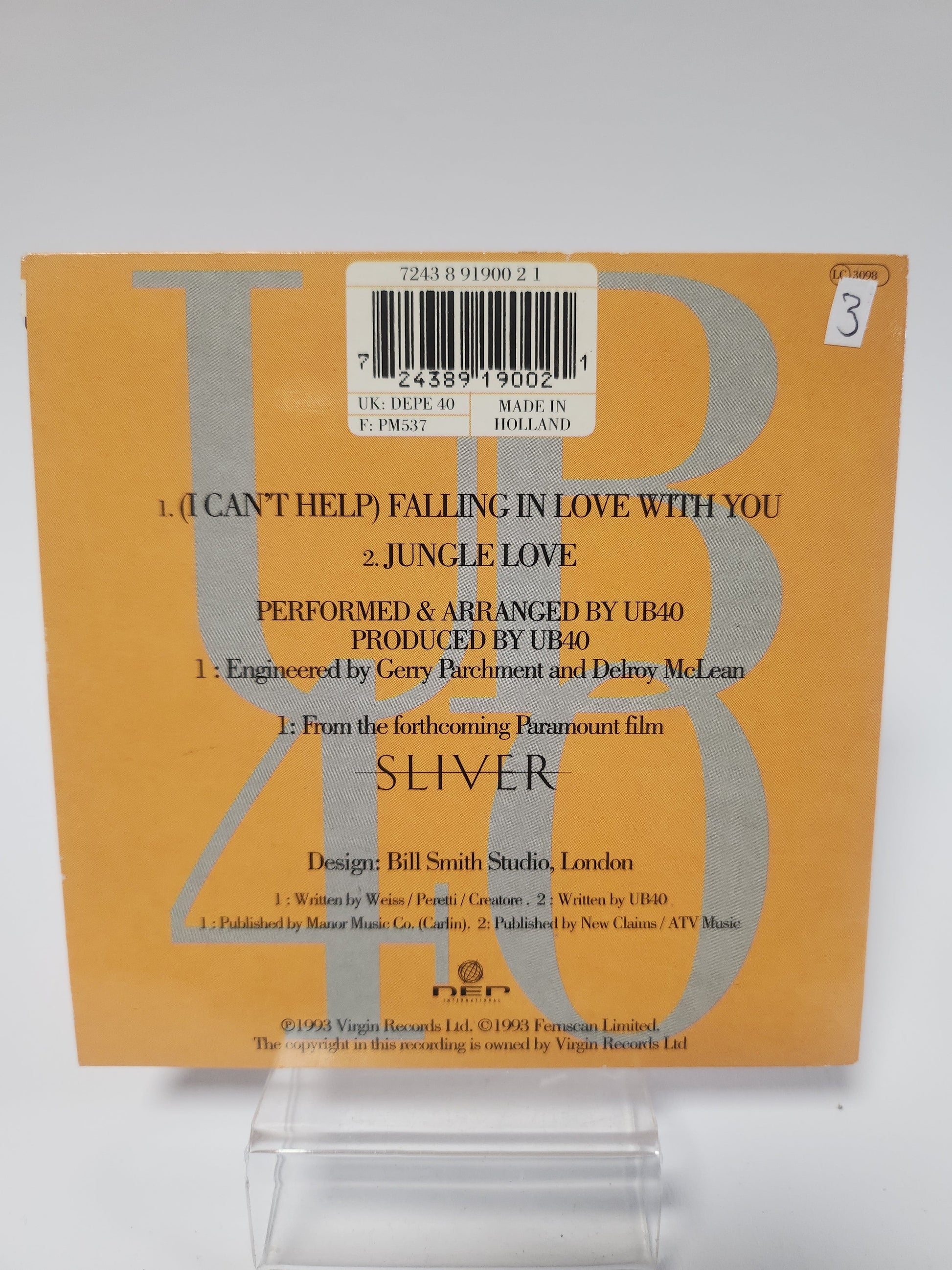 UB40: I Can’t Help Falling in Love with You CD Single - Cd