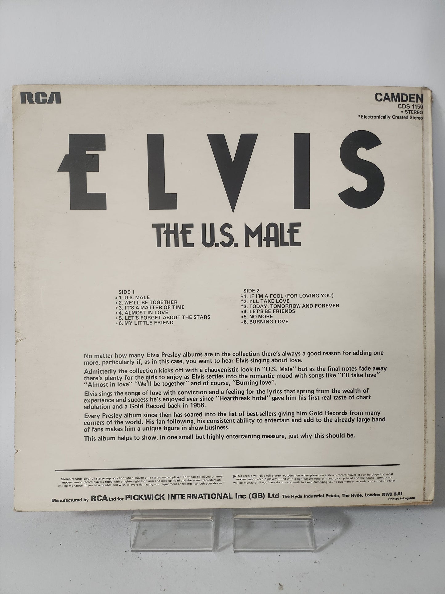US Male: Elvis LP Vinyl - Lp Vinyl