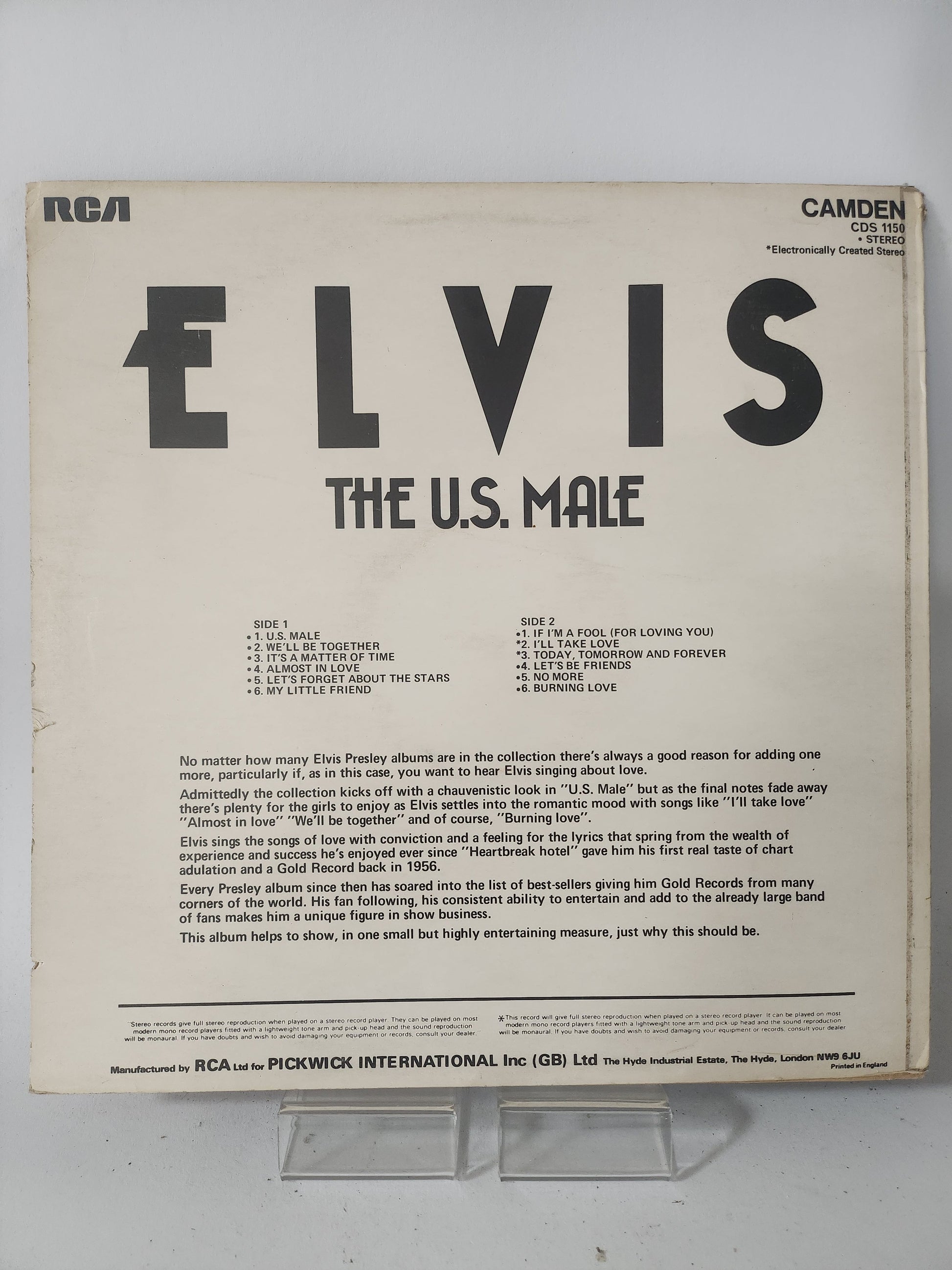 US Male: Elvis LP Vinyl - Lp Vinyl