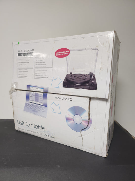 USB Watssound WE-E010-B Draaitafel Boxed - Platenspeler