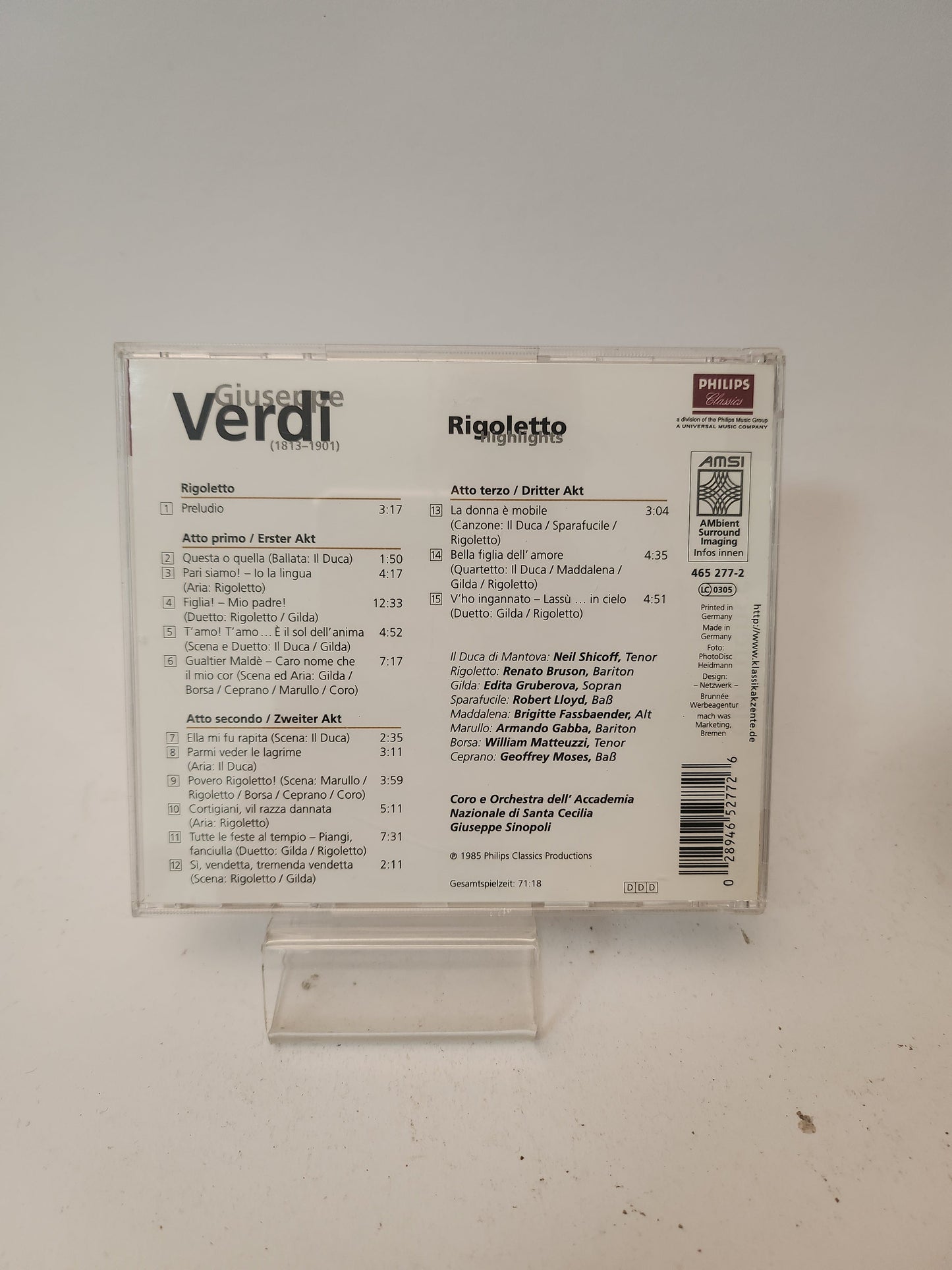 Verdi: Rigoletto Highlights CD - Cd