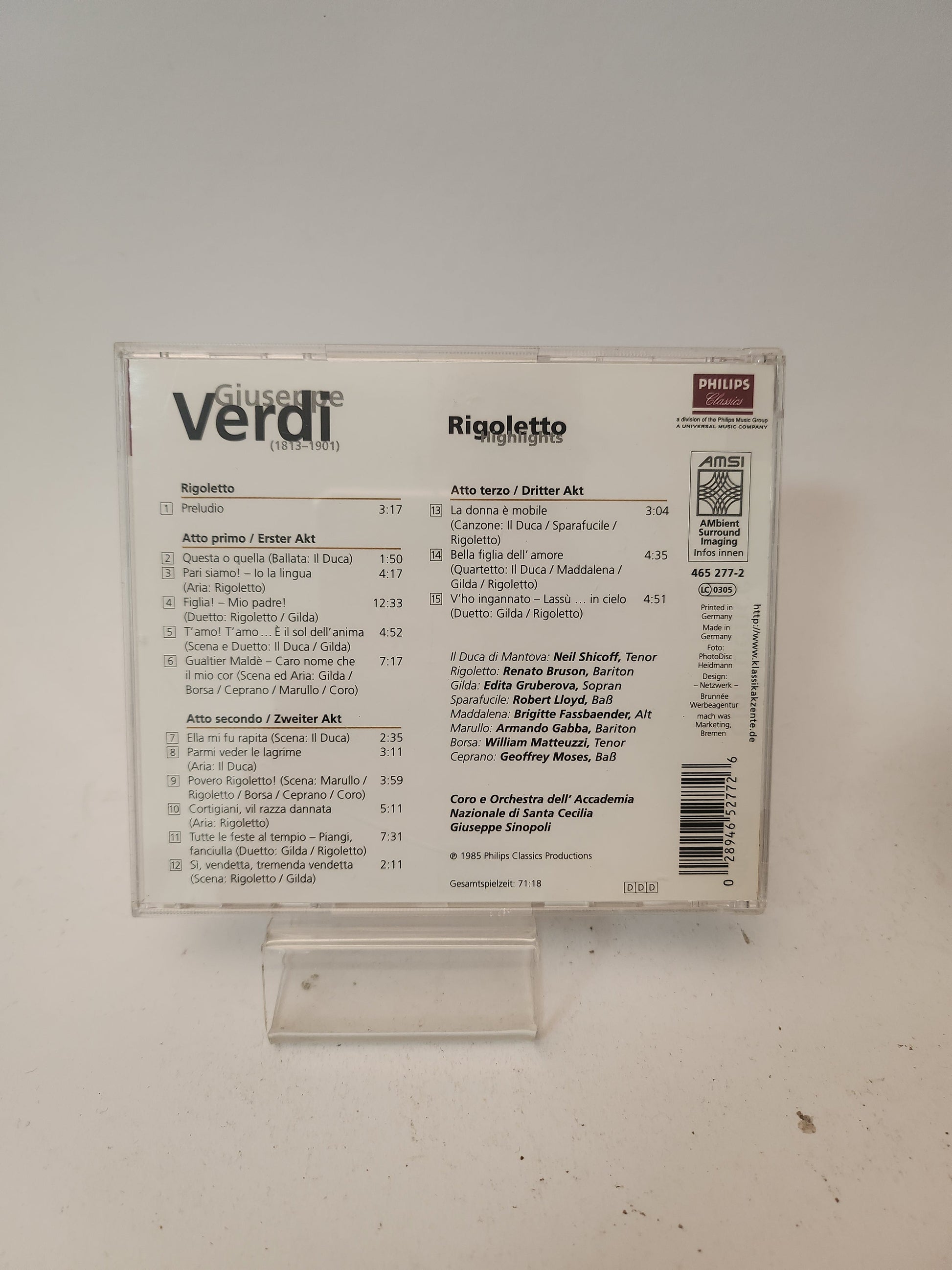 Verdi: Rigoletto Highlights CD - Cd