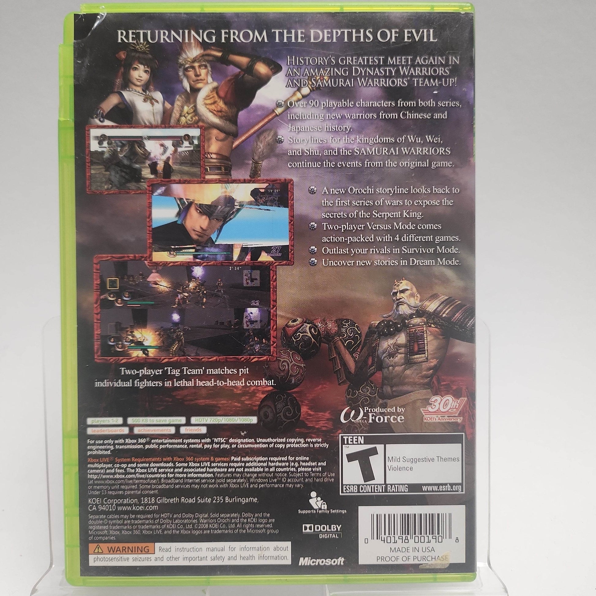 Warriors Orochi 2 Xbox 360 - Feniks Gameshop