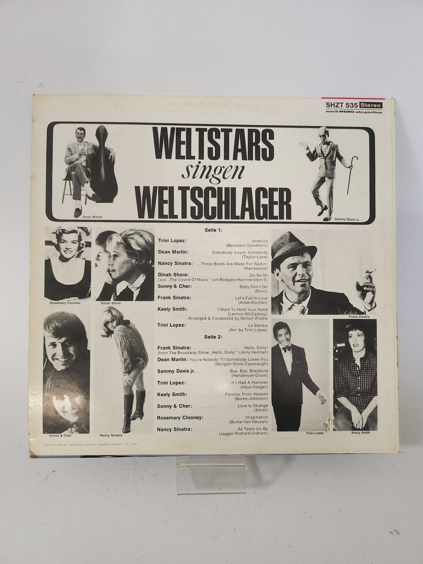 Weltstars singen Weltschlager LP Vinyl - Lp Vinyl