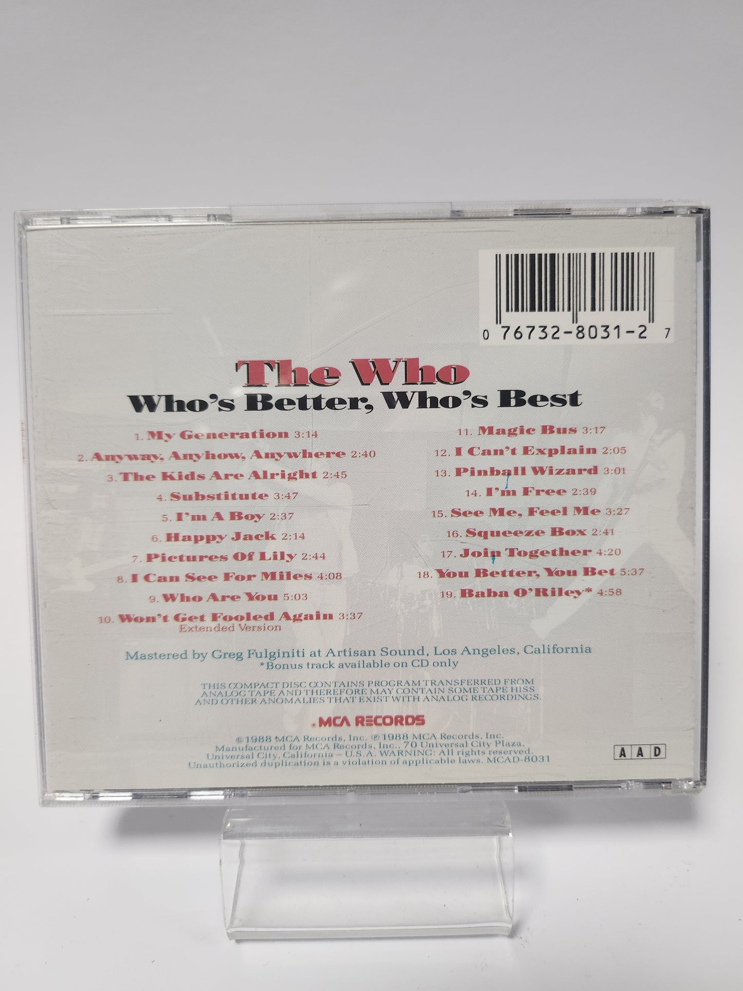 Who: Who’s Better Who’s Best CD - Cd