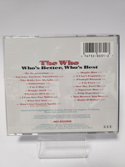 Who: Who’s Better Who’s Best CD - Cd