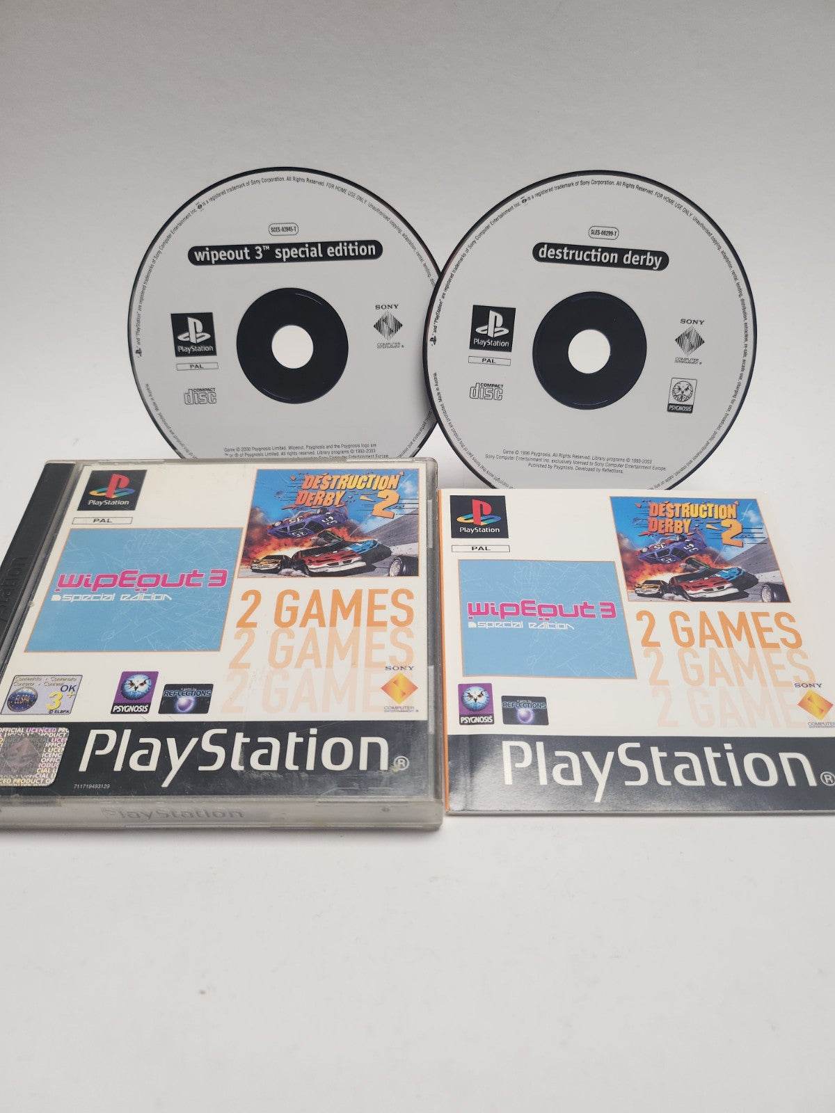 WipeOut 3 Special Edition & Destruction Derby 2 PS1 - Feniks Gameshop