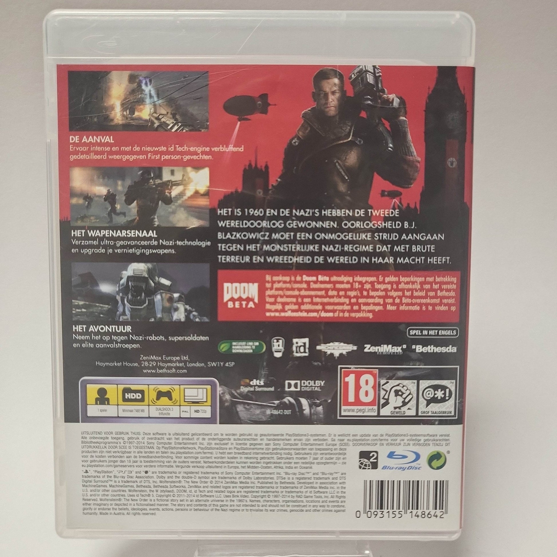 Wolfenstein the New Order (No Book) Playstation 3 - Feniks Gameshop
