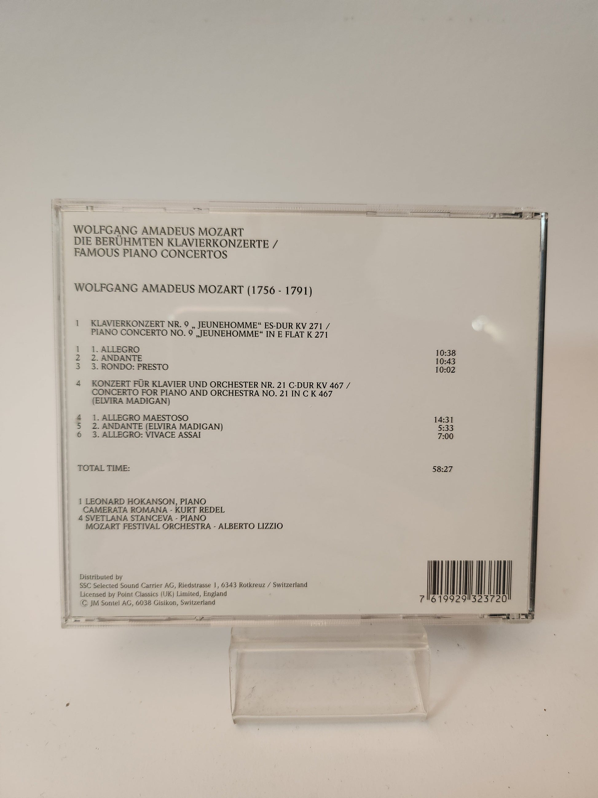Wolfgang Amadeus Mozart: Berühmte Klavierkonzerte CD - Cd