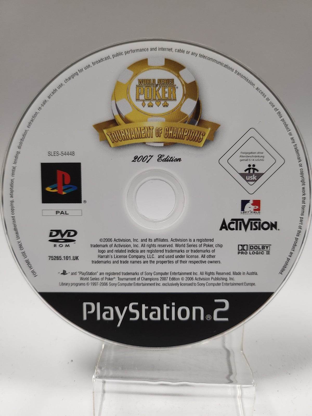 World Series of Poker Tournament of Champions 2007 (disc only) PS2 - Feniks Gameshop