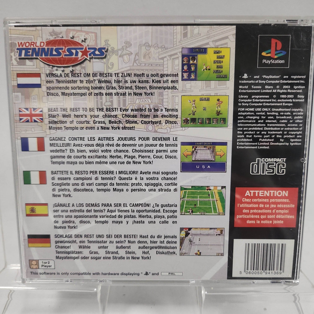 World Tennis Stars Playstation 1 - Feniks Gameshop