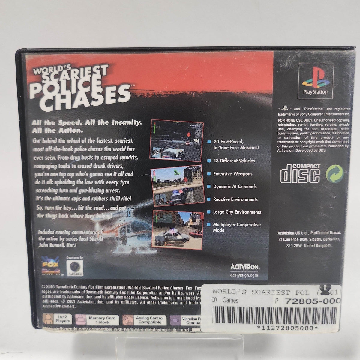 World's Scariest Police Chases (No Book) Playstation 1 - Feniks Gameshop