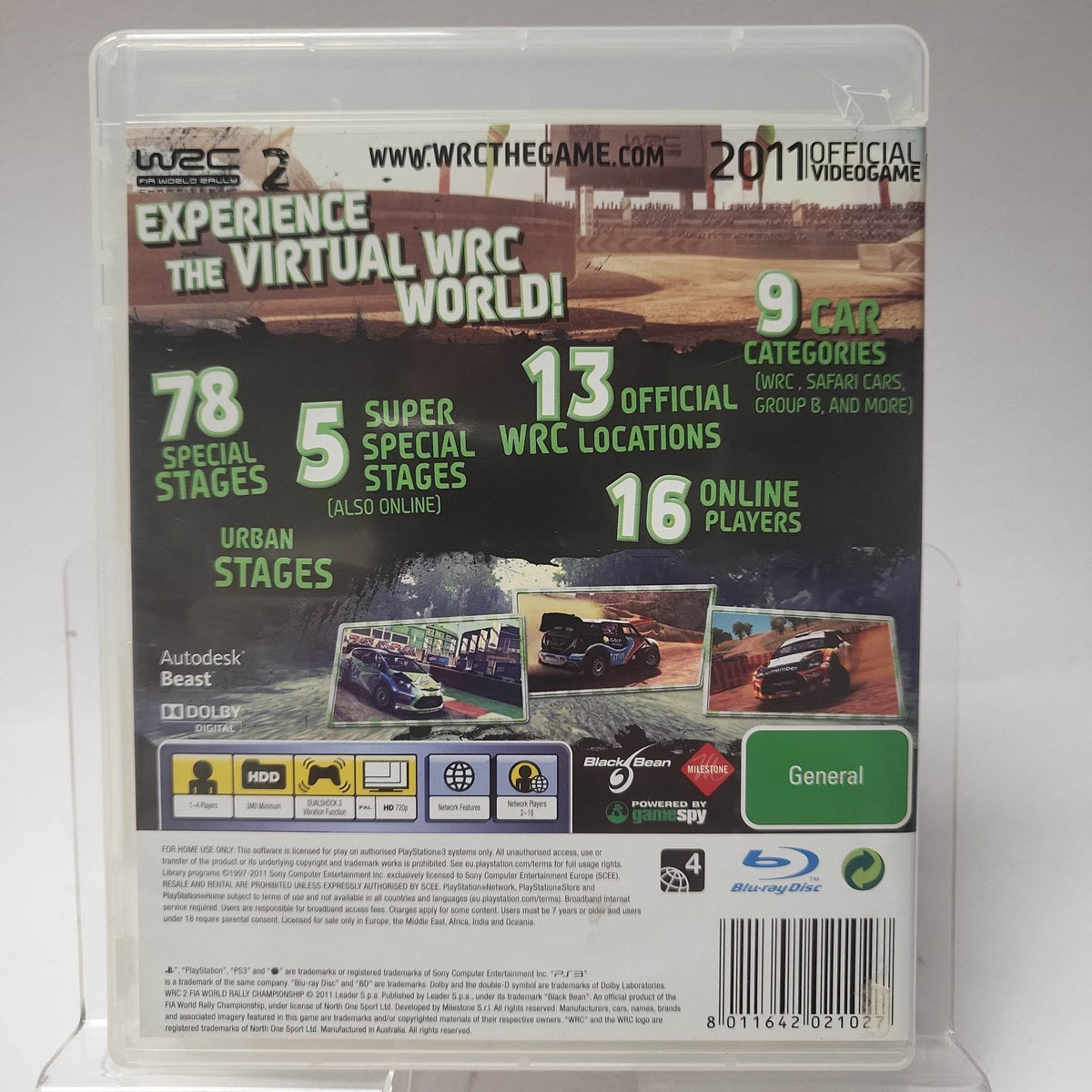 WRC 2 Fia World Rally Championship Australian Cover PS3 - Feniks Gameshop