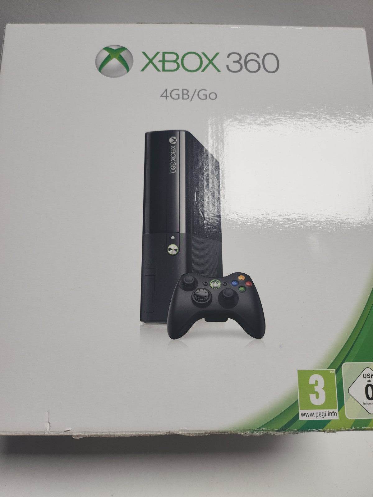 Zwarte Xbox 360 4gb in doos + controller + alle kabels - Feniks Gameshop