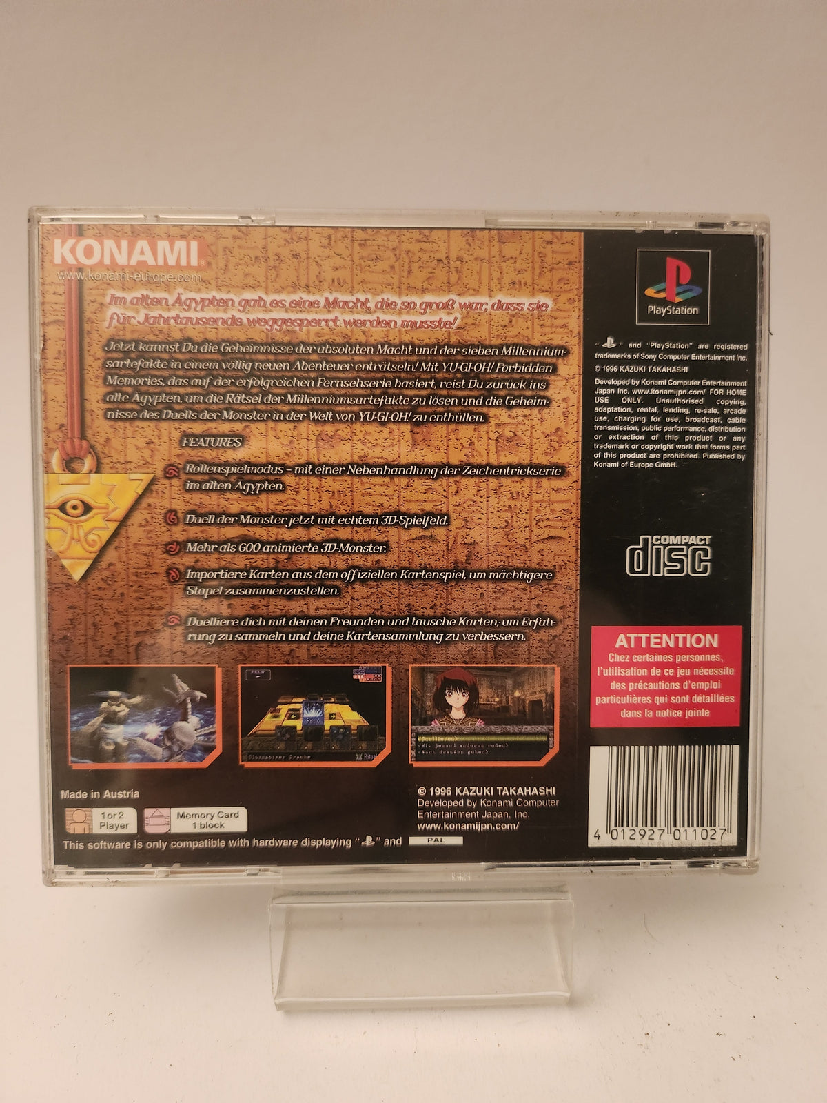 Yu-Gi-Oh! Forbidden Memories Playstation 1 - Playstation 1 Games