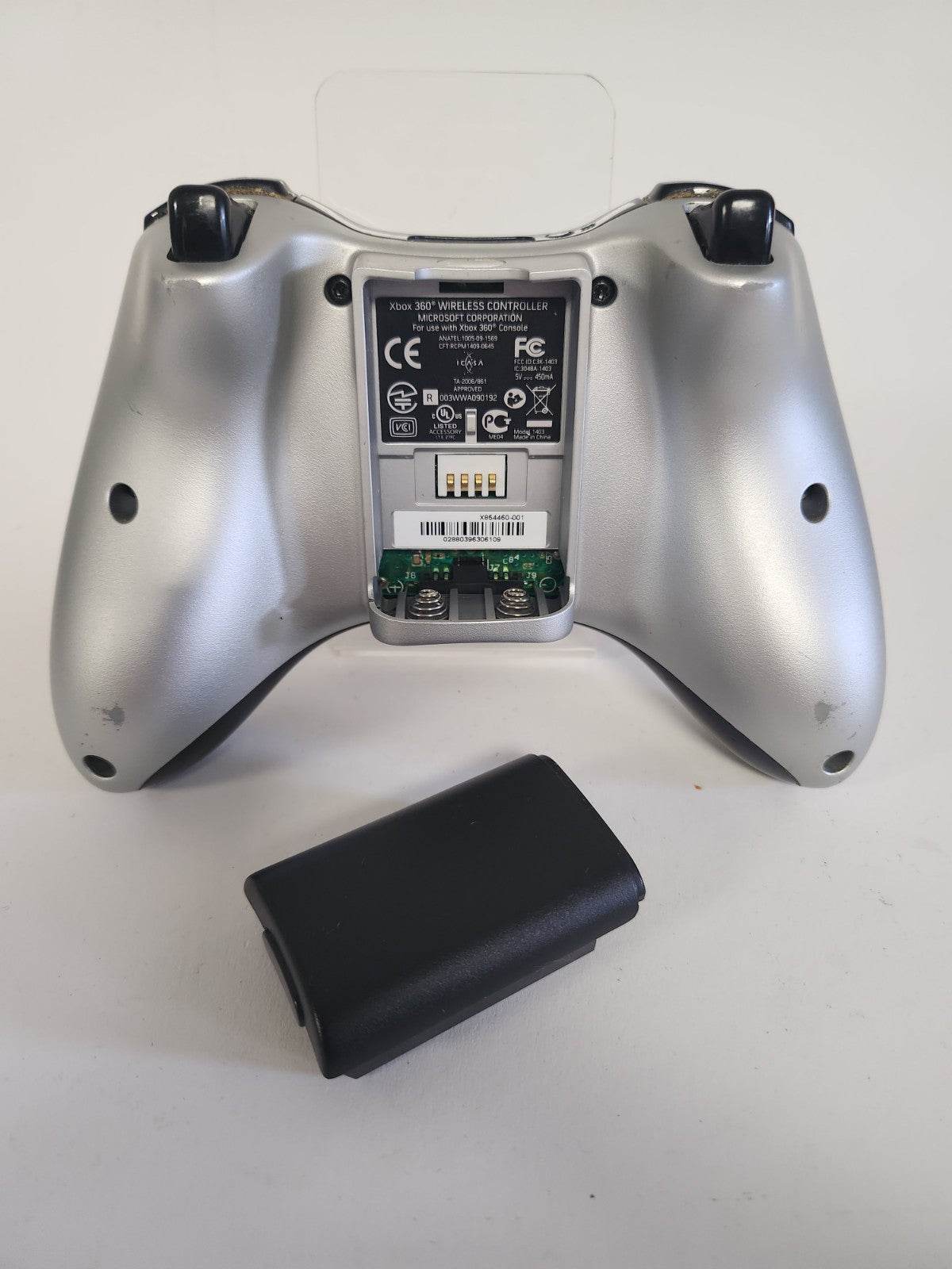 Zilver/Zwarte Draadloze Orginele Controller Xbox 360 - Feniks Gameshop