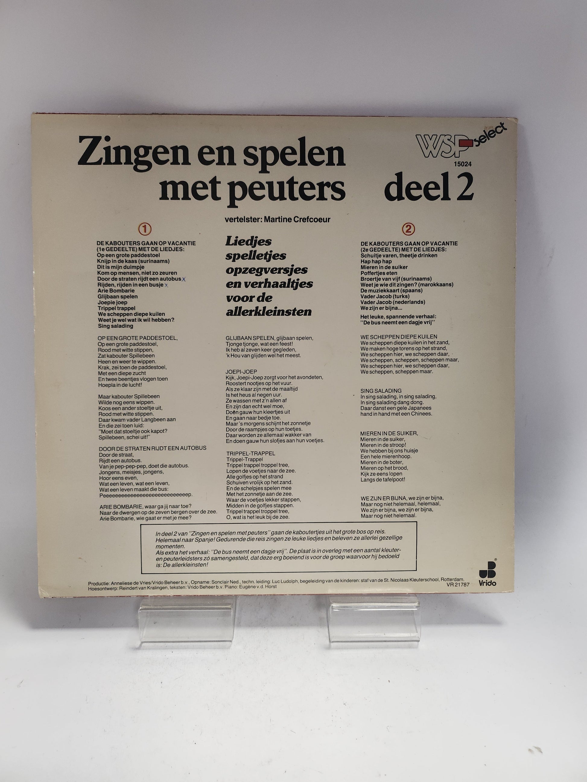 Zingen en Spelen met Peuters Deel 2 LP Vinyl - Lp Vinyl