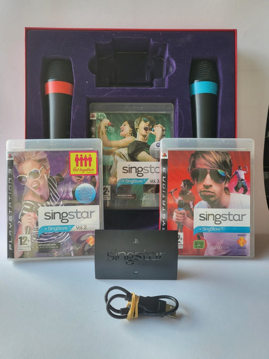 Draadloze Singstar Set met 3 spellen Boxed PS3