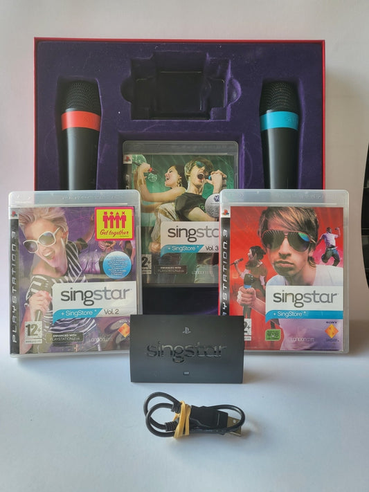 Kabelloses Singstar-Set mit 3 Spielen. Boxed PS3