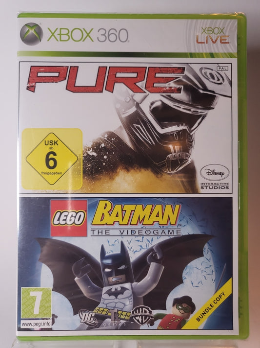 Pure &amp; LEGO Batman the Videogame versiegelte Xbox 360
