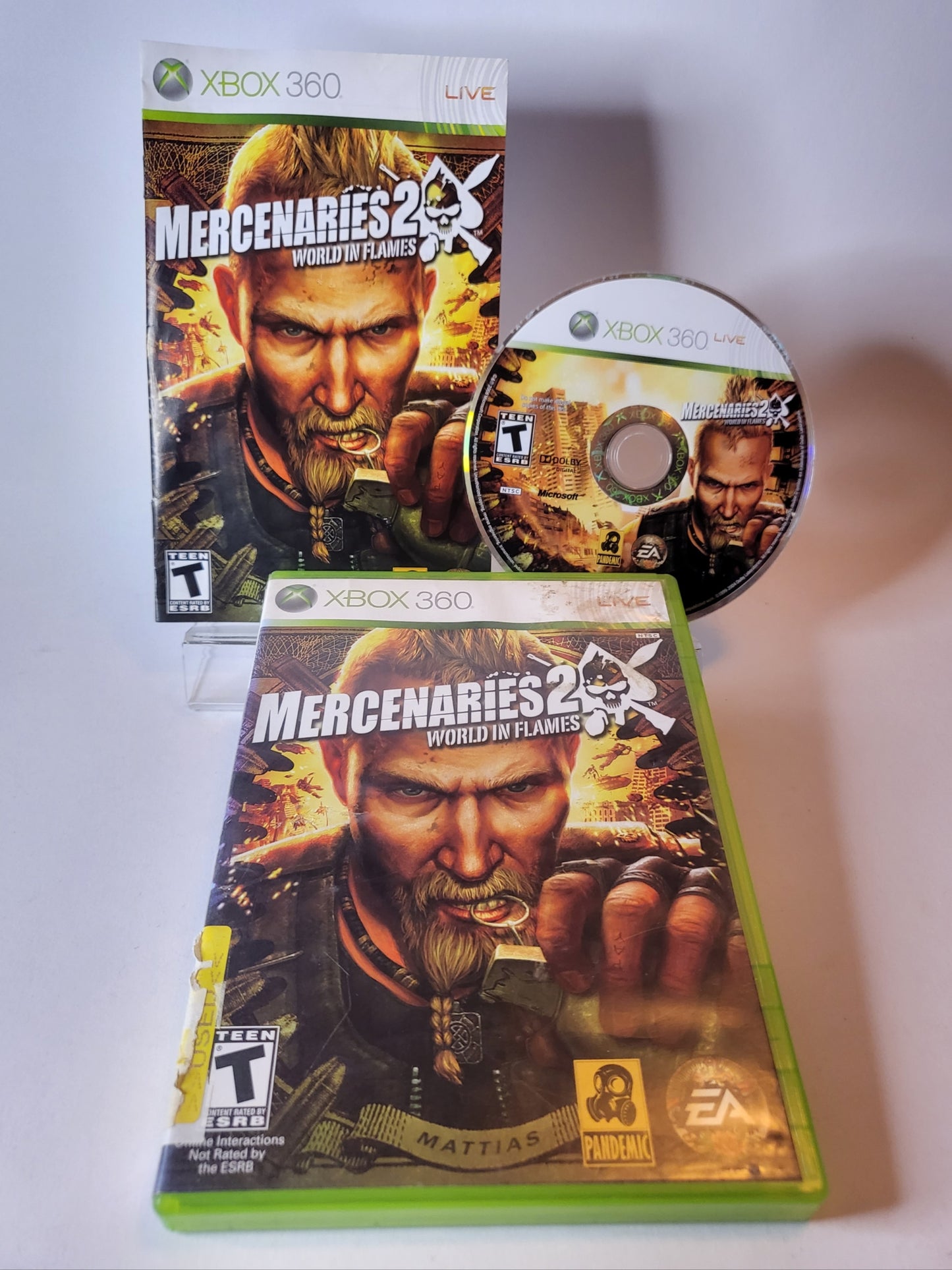 Mercenaries World in Flames American Cover Xbox 360