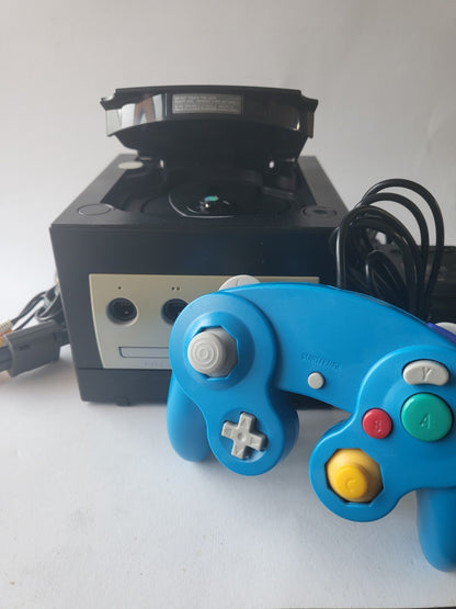 Nintendo Gamecube Zwart met 1 Blauwe controller en alle kabels